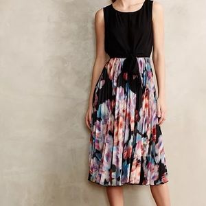 Anthropologie Gouache Roses Midi Dress